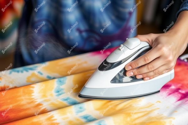 При какой температуре гладить окрашенные ткани