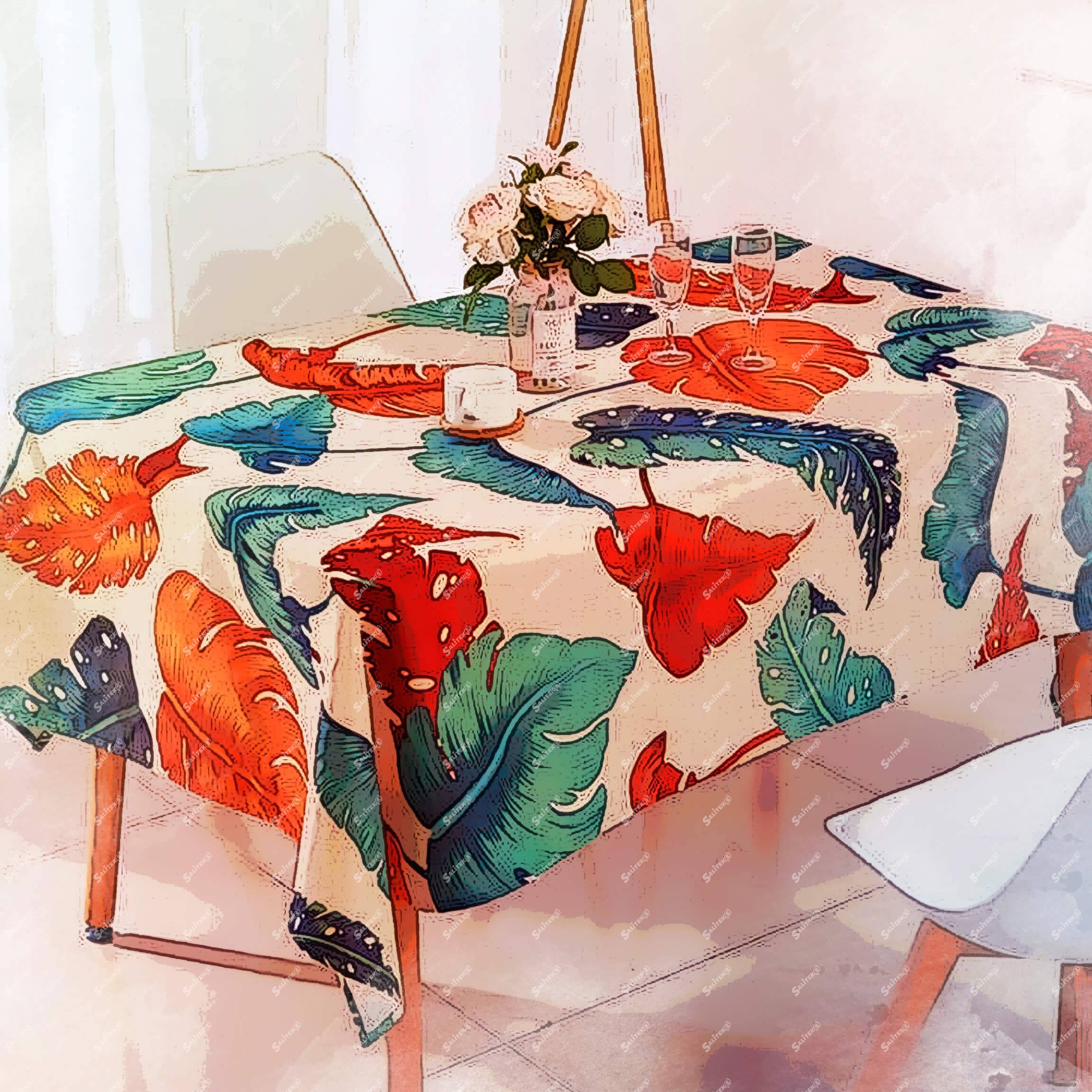 Печать на ткани для скатерти - Saliteks Печать на ткани для скатерти